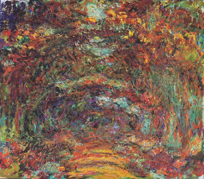 Claude Monet The rose-way in Giverny France oil painting art